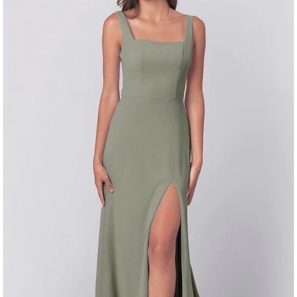 NET Jenny Yoo Elegant Moss agree Bridesmaid Jenna Dress